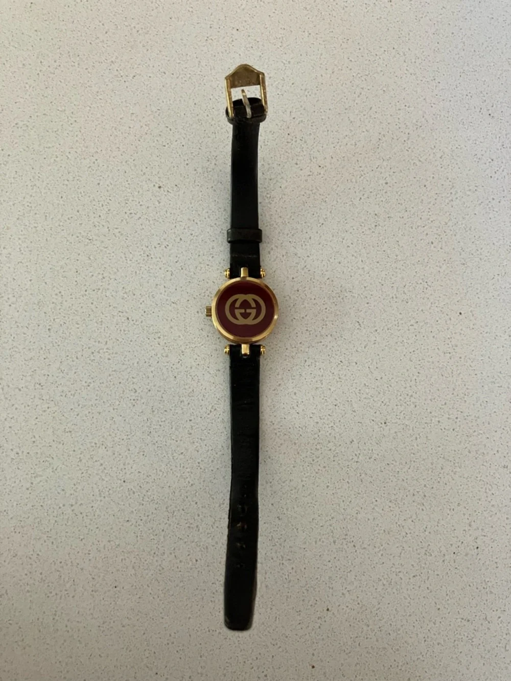 Gucci Brown Leather Strap Watch with Gold Case - Picture 5 of 11